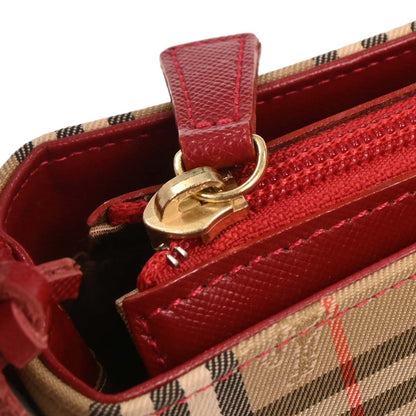 Burberry Beige Canvas House Check Handbag