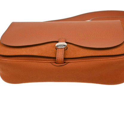 Hermes 2005 Orange Toile Chevrons Vache Liegee Sac Colorado PM Handbag