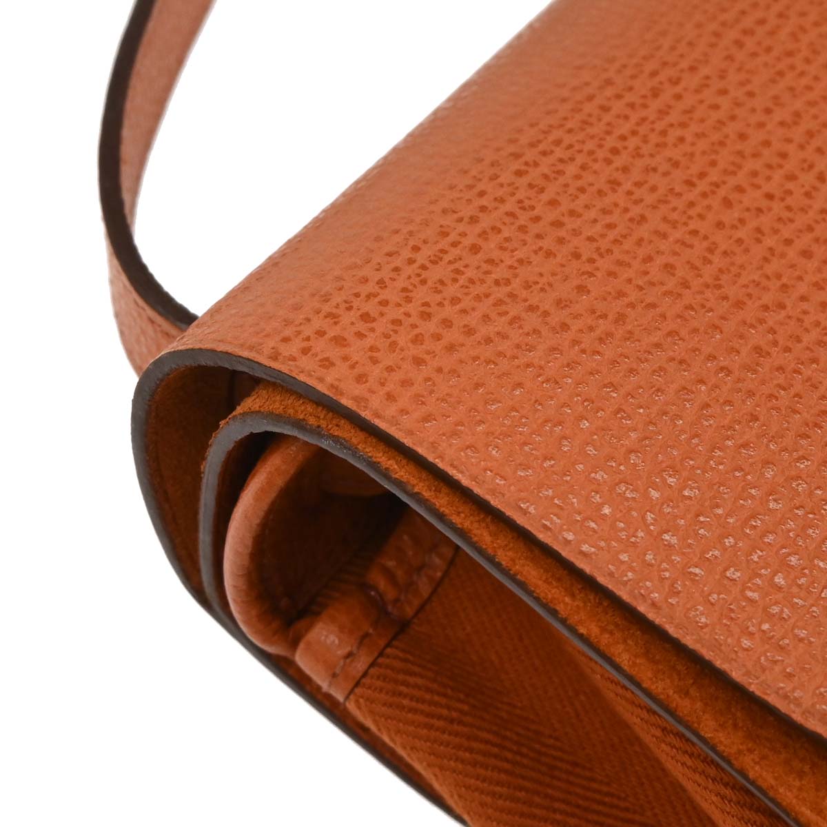 Hermes 2005 Orange Toile Chevrons Vache Liegee Sac Colorado PM Handbag