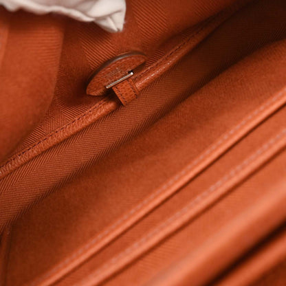 Hermes 2005 Orange Toile Chevrons Vache Liegee Sac Colorado PM Handbag