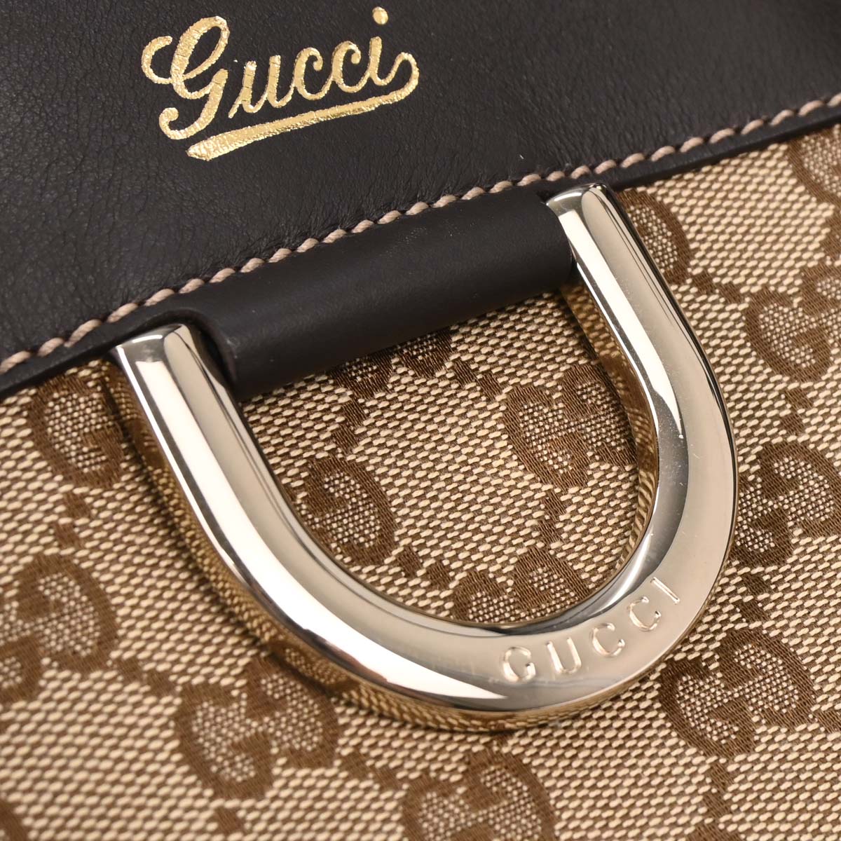 Gucci Beige Canvas GG Tote Handbag