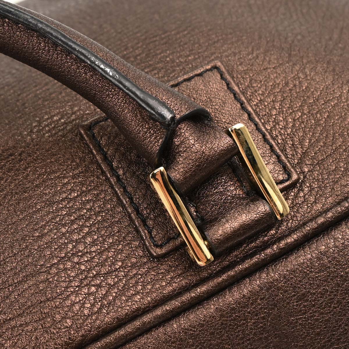 Loewe Bronze Leather Amazona 36 Handbag