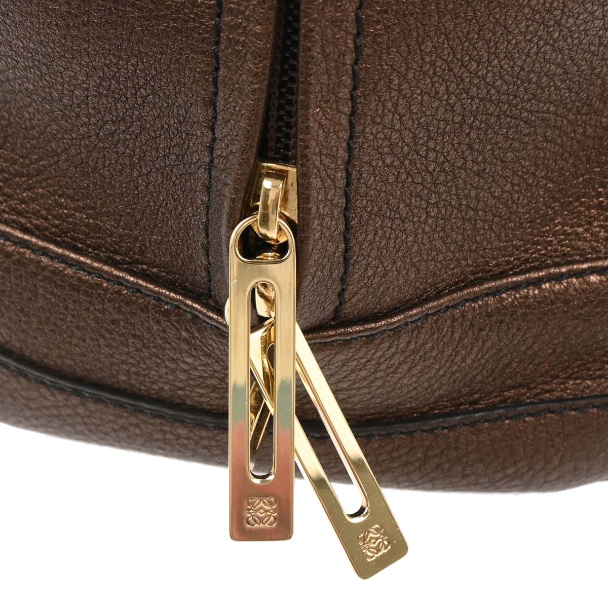 Loewe Bronze Leather Amazona 36 Handbag