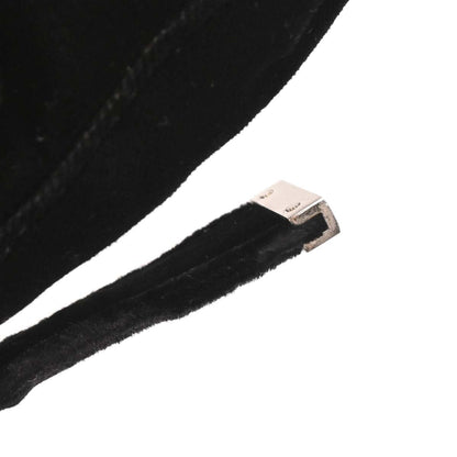 Fendi Black Velvet Baguette Handbag