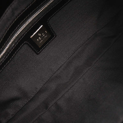 Fendi Black Velvet Baguette Handbag