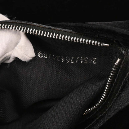 Fendi Black Velvet Baguette Handbag