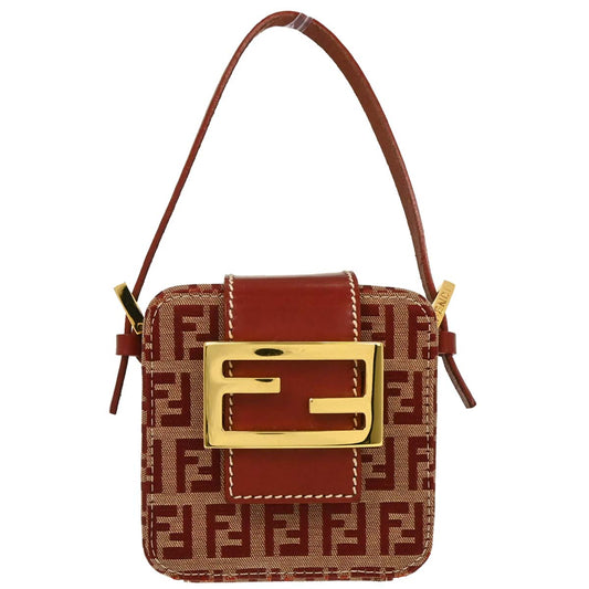 Fendi Red Zucchino Vanity Handbag