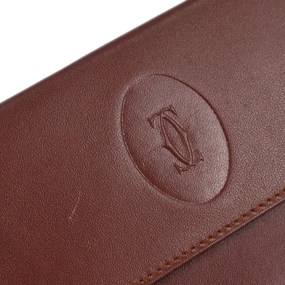 Cartier Bordeaux Trifold Long Wallet