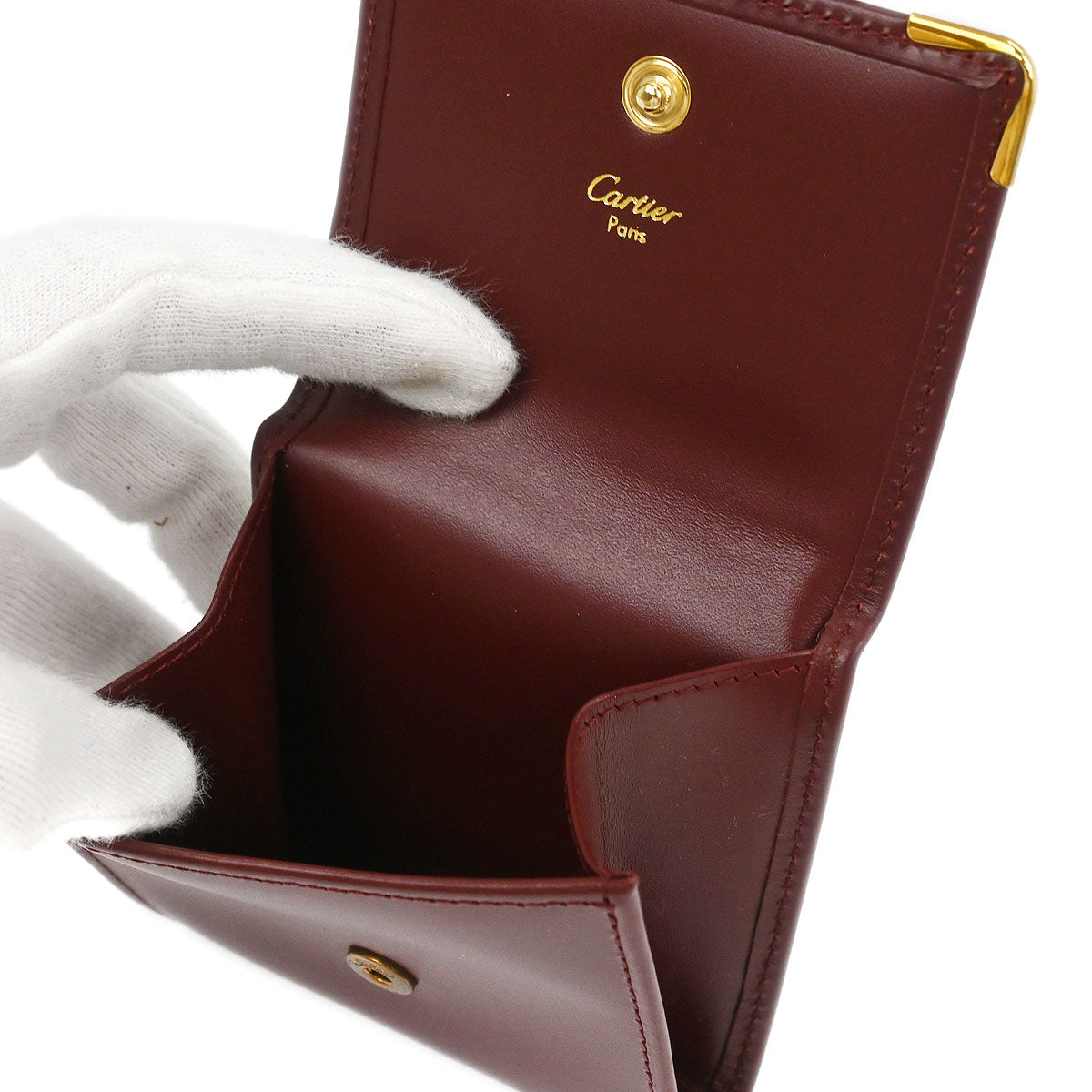 Cartier Bordeaux Coin Purse Wallet