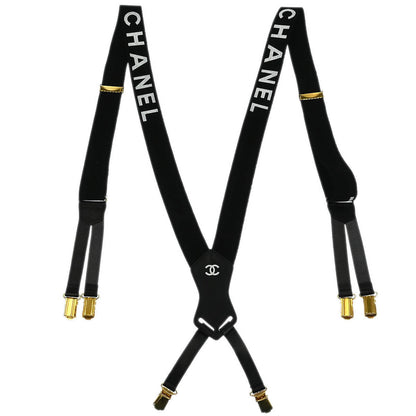 Chanel Black Suspenders Small Good