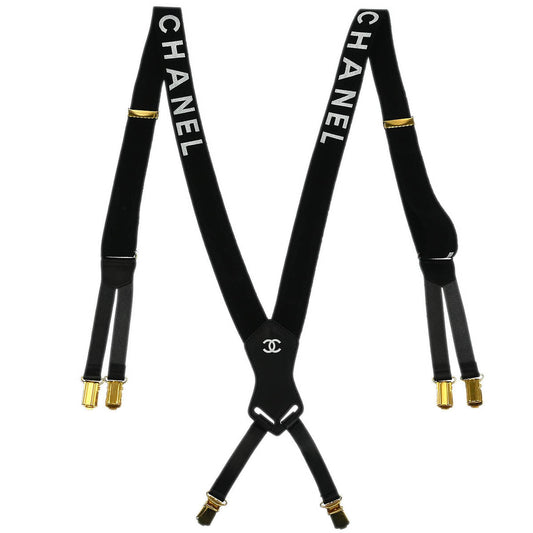Chanel Black Suspenders Small Good