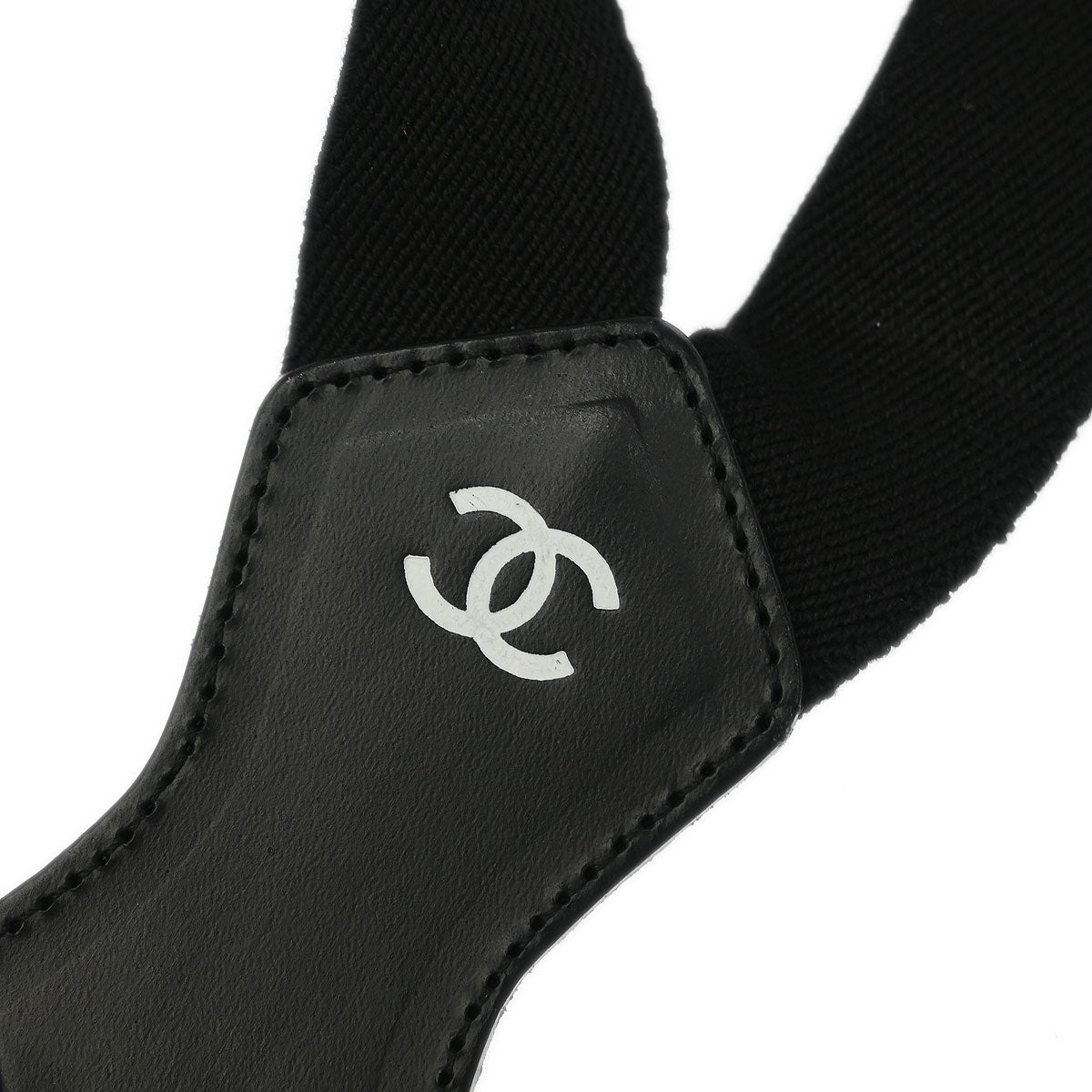 Chanel Black Suspenders Small Good