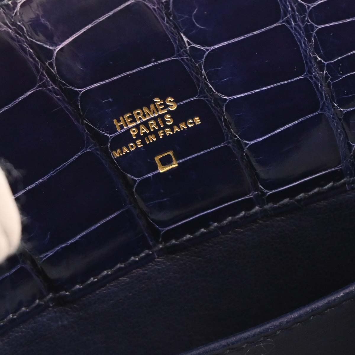 Hermes * Raisin Alligator Kelly Sport PM Shoulder Bag