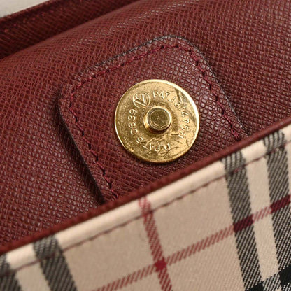 Burberry Beige Bordeaux Burberry Check Shoulder Bag
