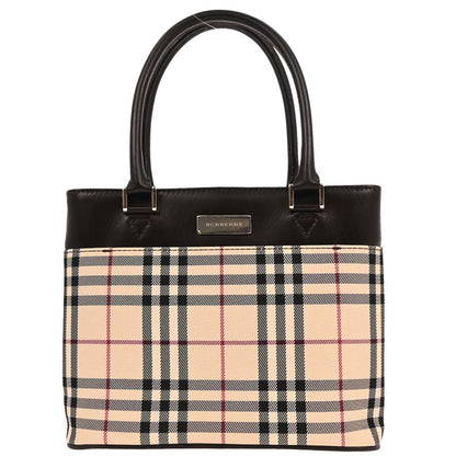 Burberry Beige Brown Burberry Check Tote Bag