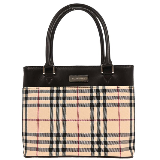 Burberry Beige Brown Burberry Check Tote Bag