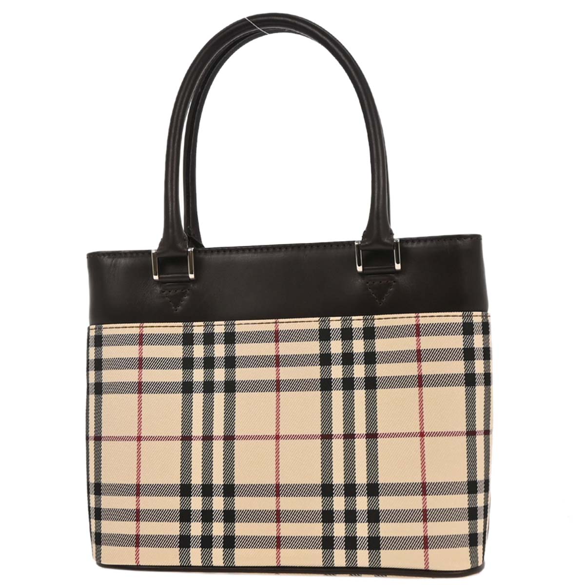 Burberry Beige Brown Burberry Check Tote Bag