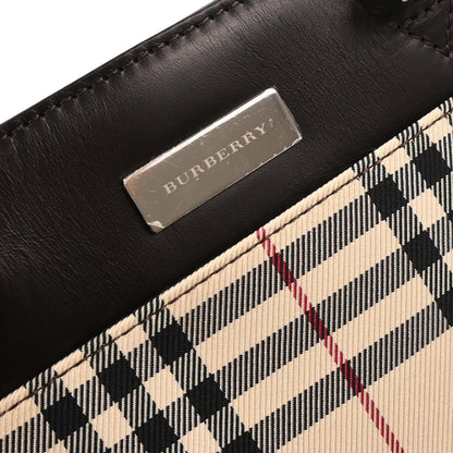 Burberry Beige Brown Burberry Check Tote Bag