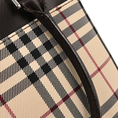 Burberry Beige Brown Burberry Check Tote Bag