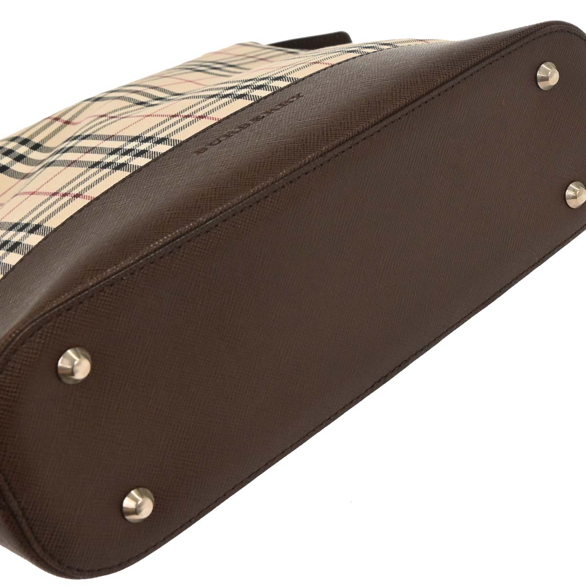 Burberry Beige Brown Burberry Check Shoulder Bag