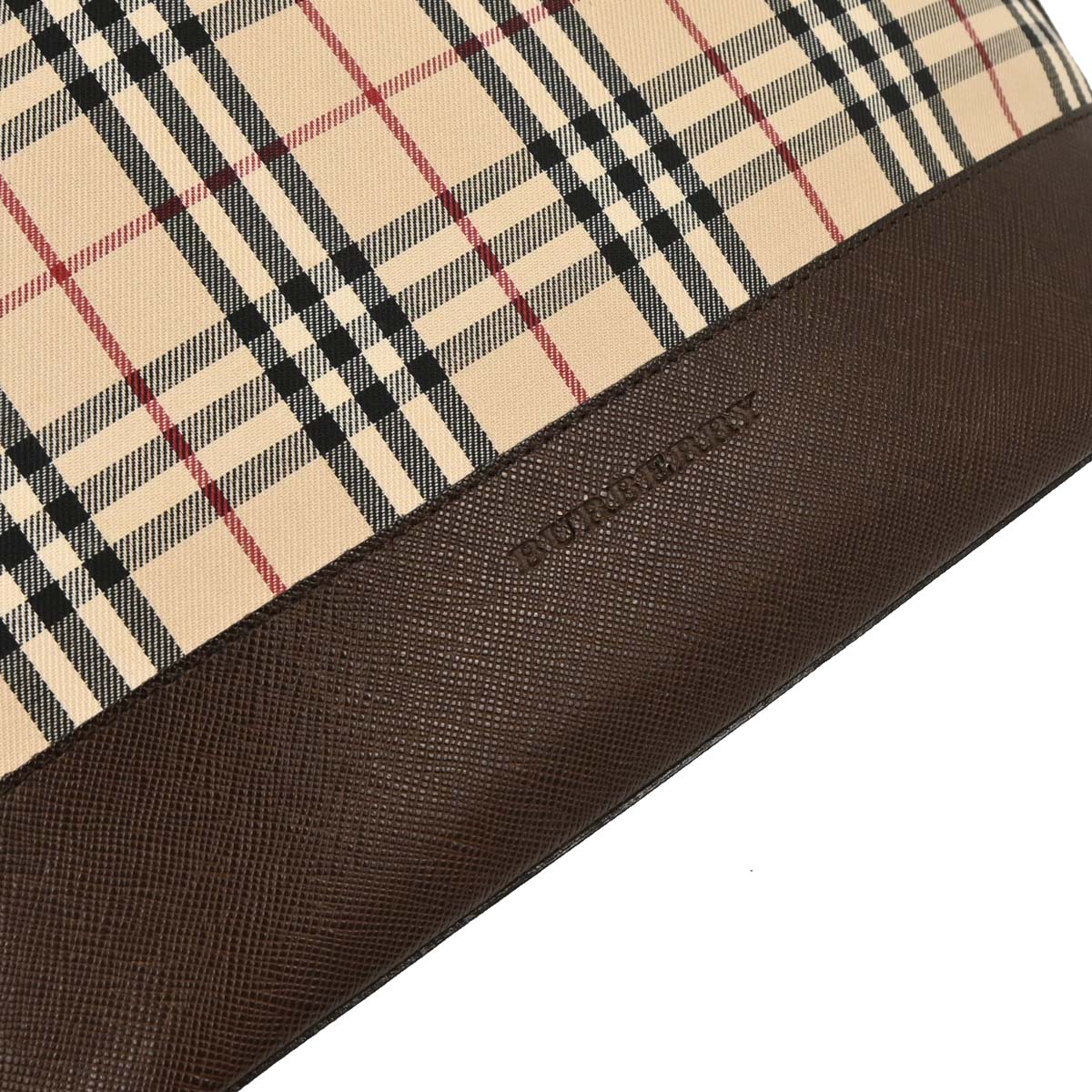 Burberry Beige Brown Burberry Check Shoulder Bag