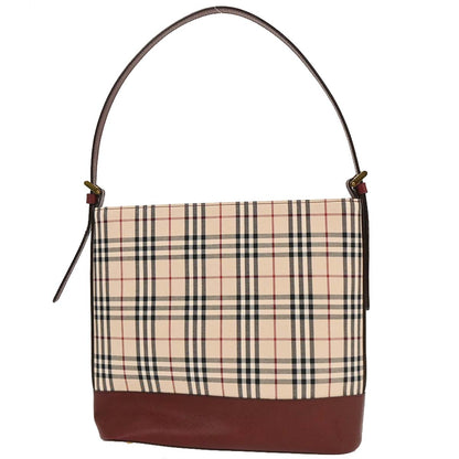 Burberry Beige Bordeaux Burberry Check Shoulder Bag