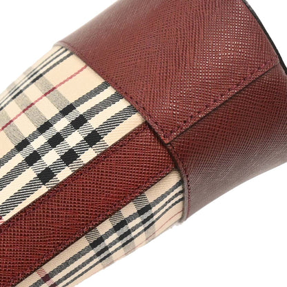 Burberry Beige Bordeaux Burberry Check Shoulder Bag