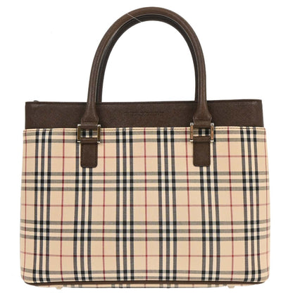 Burberry Beige Brown Burberry Check Tote Bag