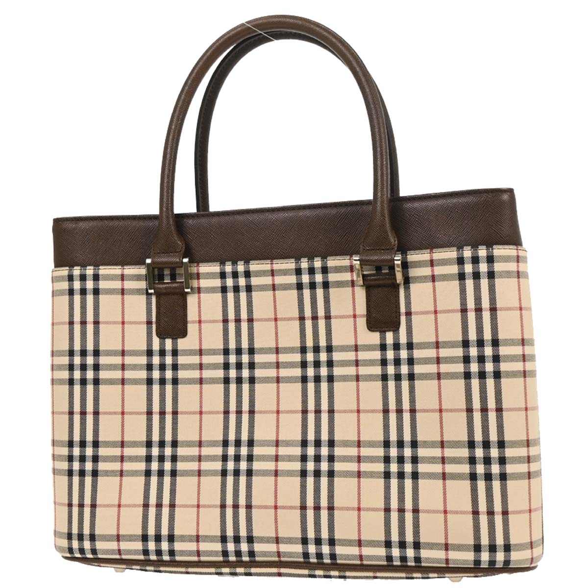 Burberry Beige Brown Burberry Check Tote Bag
