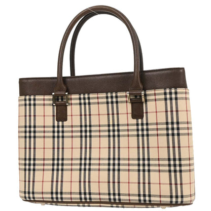 Burberry Beige Brown Burberry Check Tote Bag