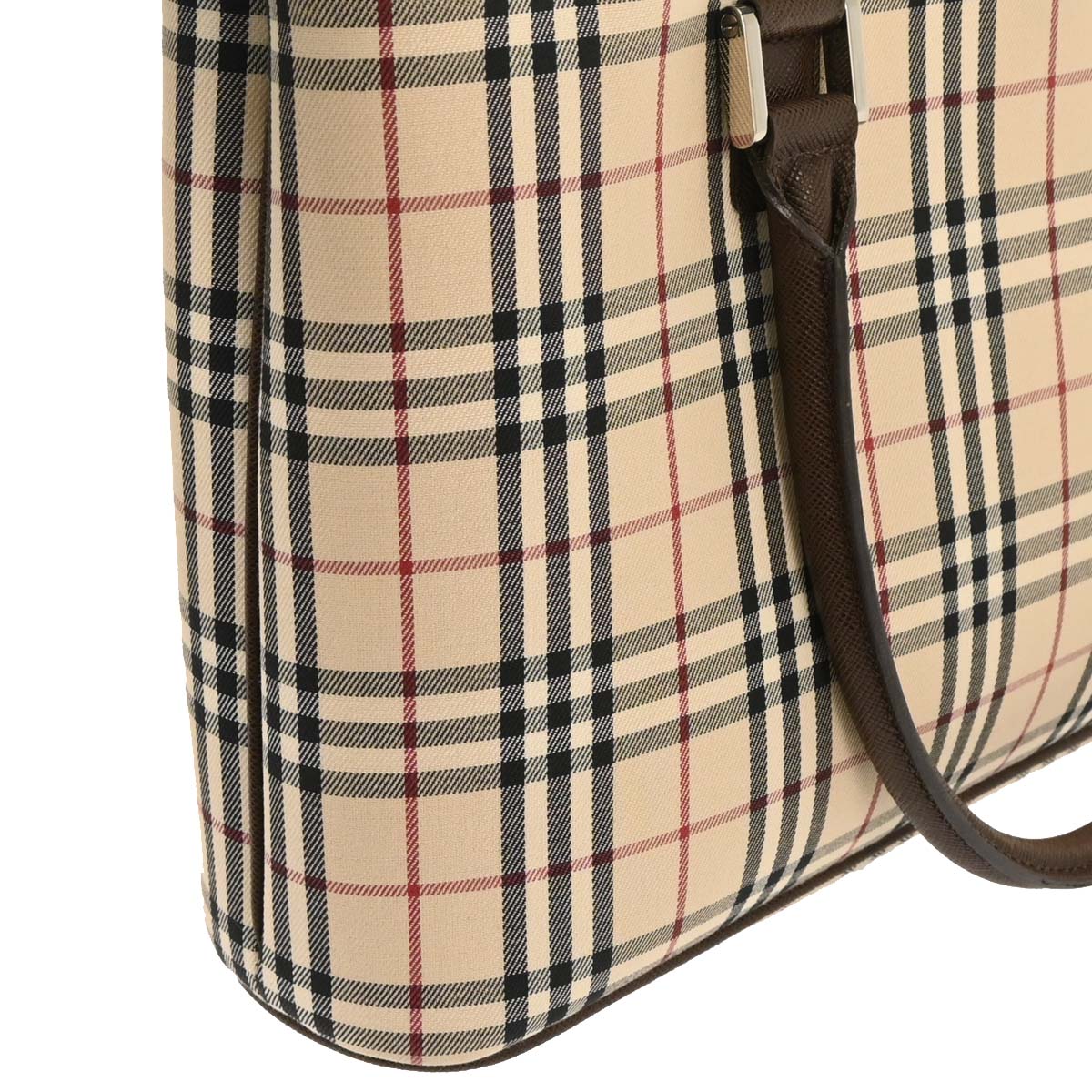 Burberry Beige Brown Burberry Check Tote Bag
