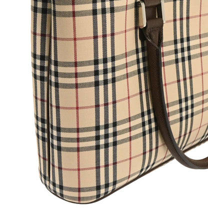 Burberry Beige Brown Burberry Check Tote Bag