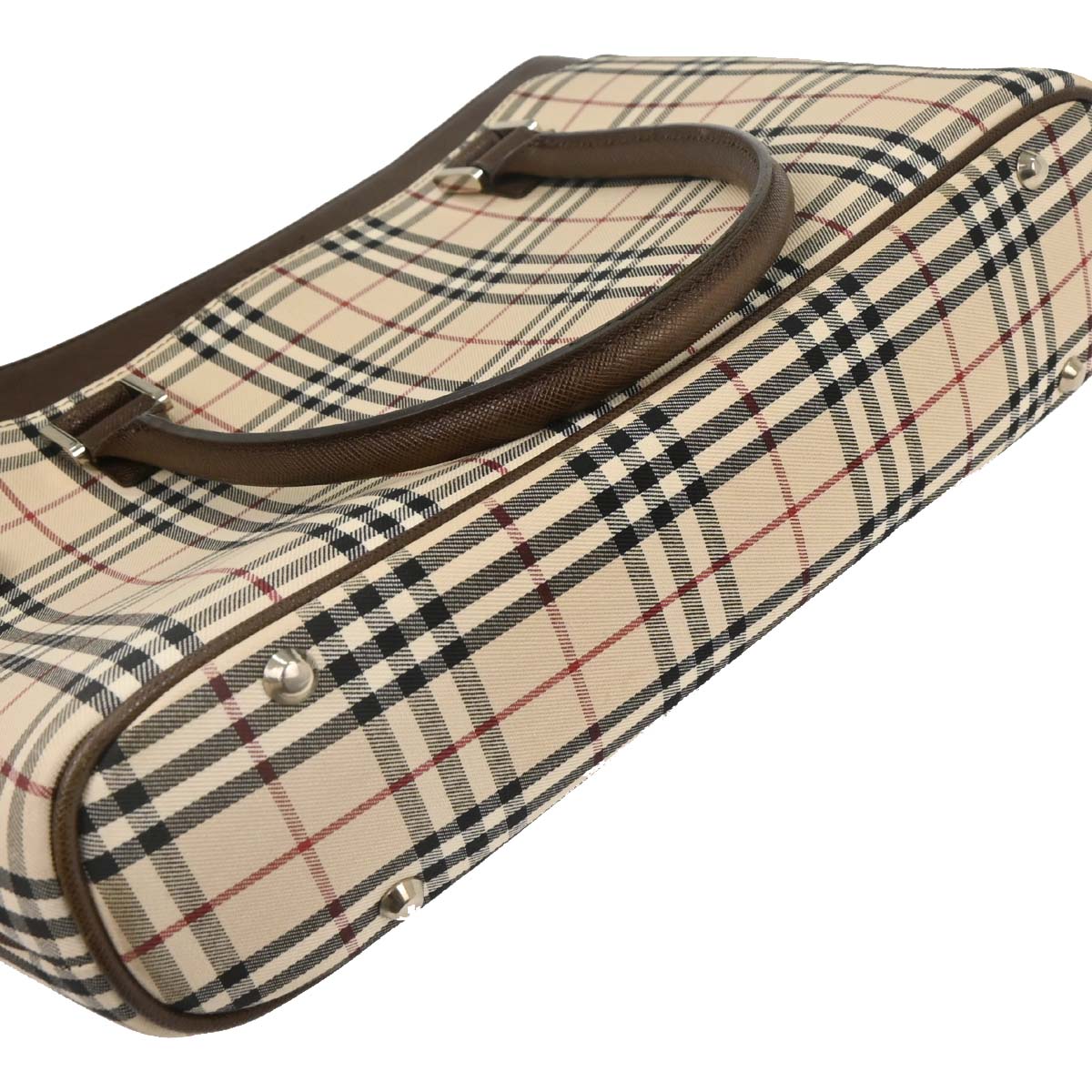 Burberry Beige Brown Burberry Check Tote Bag