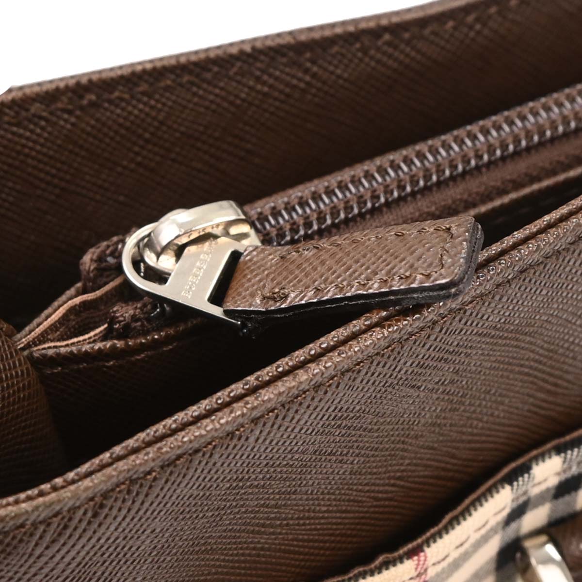 Burberry Beige Brown Burberry Check Tote Bag