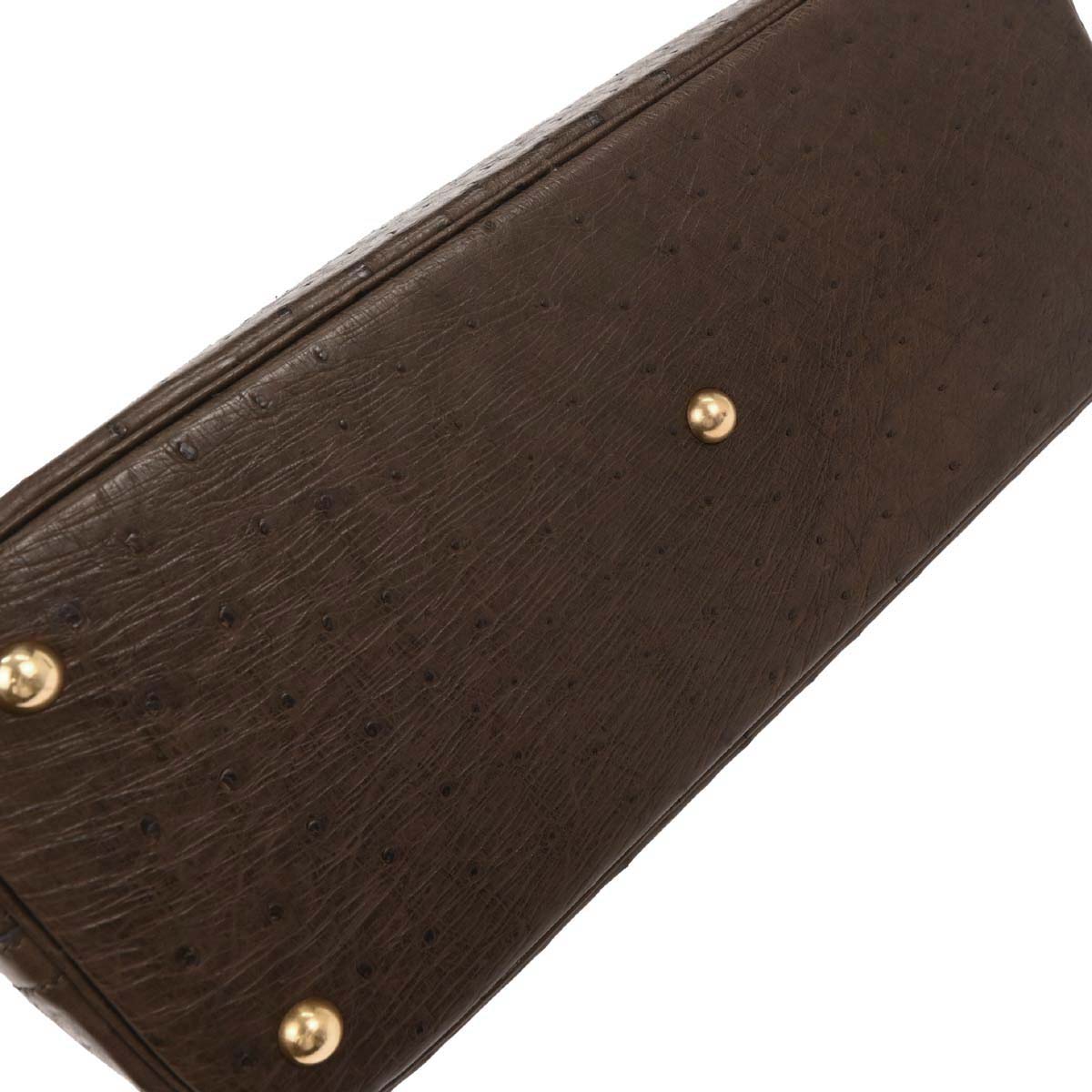 Hermes * Havane Ostrich Bolide 35 2way Shoulder Handbag