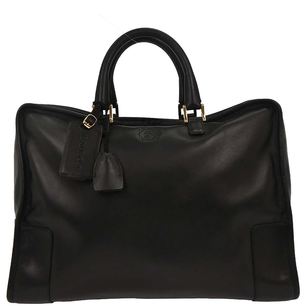Loewe Black Leather Amazona 40 Handbag