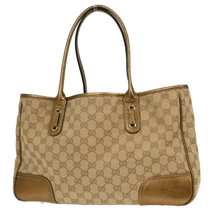 Gucci Beige Gold GG Tote Bag