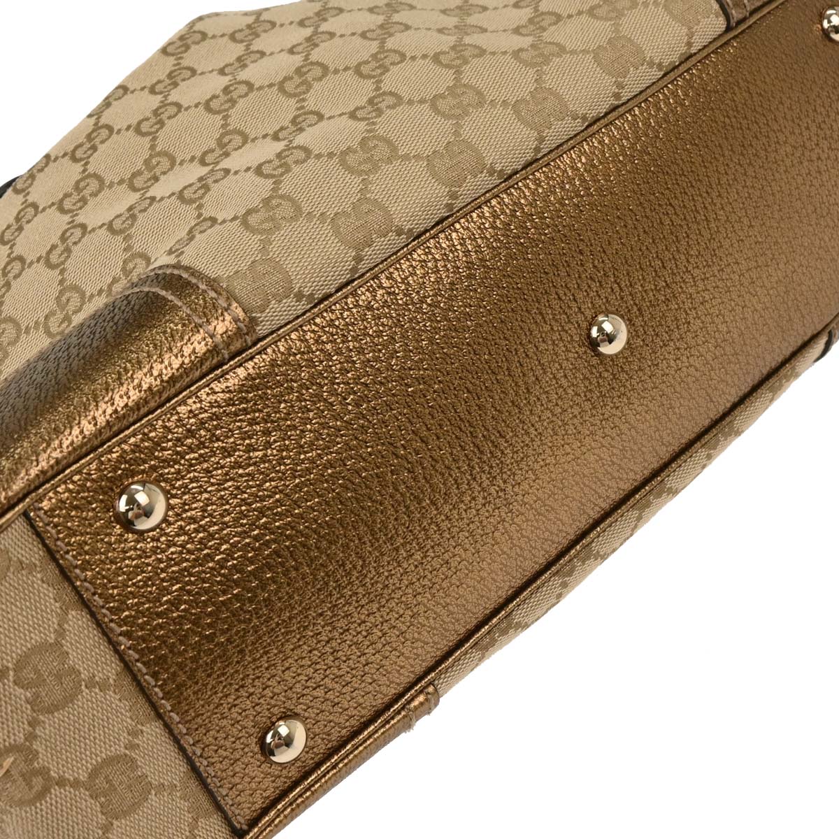 Gucci Beige Gold GG Tote Bag