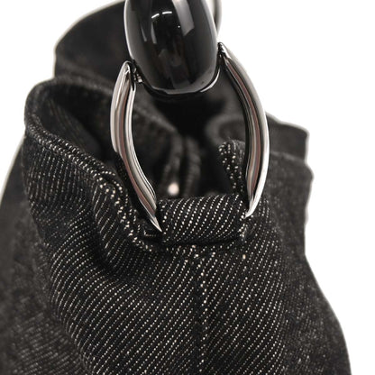 Christian Dior 1999 Black Denim Malice Handbag