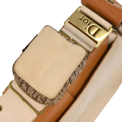 Christian Dior Beige Canvas Street Chic Columbus Shoulder Bag