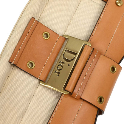 Christian Dior Beige Canvas Street Chic Columbus Shoulder Bag
