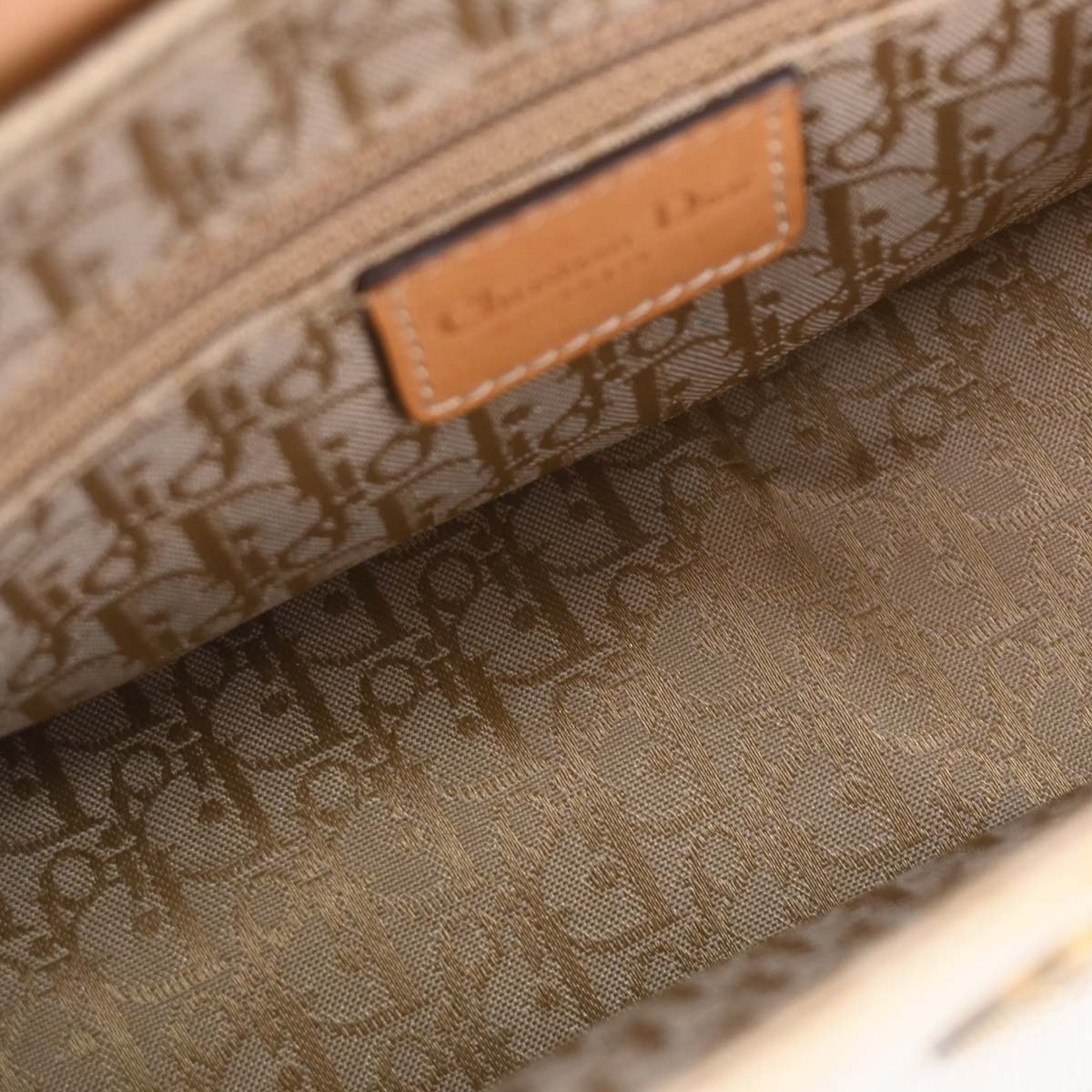 Christian Dior Beige Canvas Street Chic Columbus Shoulder Bag