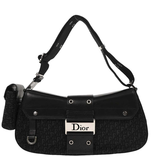 Christian Dior 2002 Black Trotter Street Chic Shoulder Bag