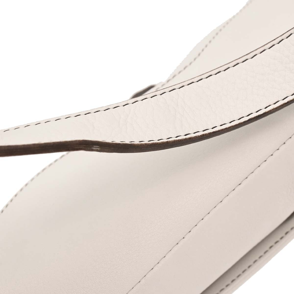Christian Dior 2003 White Leather Saddle Handbag