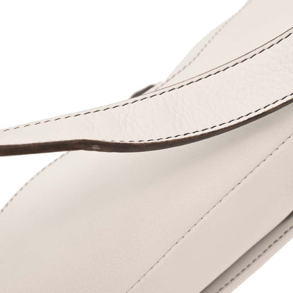 Christian Dior 2003 White Leather Saddle Handbag