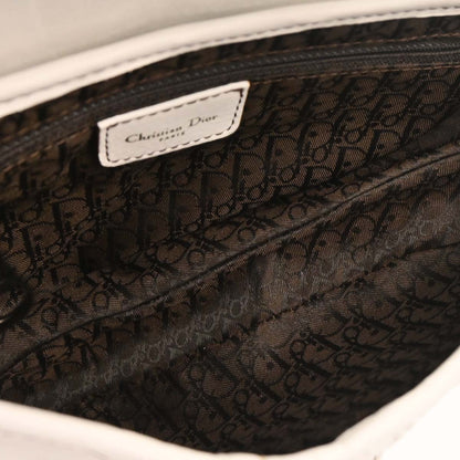 Christian Dior 2003 White Leather Saddle Handbag