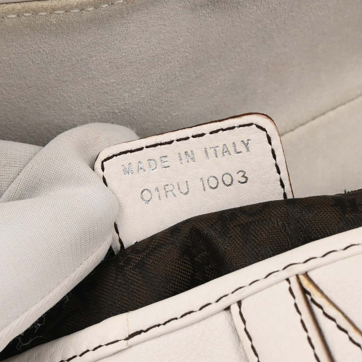 Christian Dior 2003 White Leather Saddle Handbag