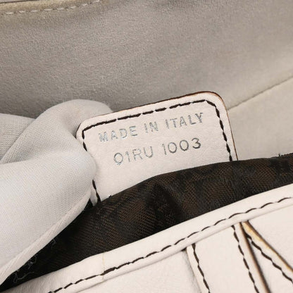 Christian Dior 2003 White Leather Saddle Handbag