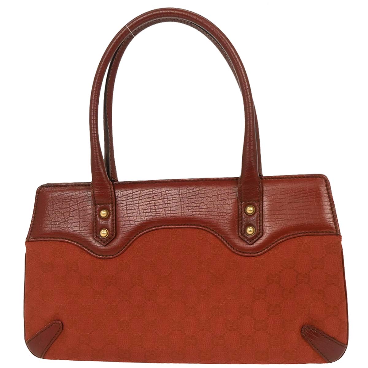 Gucci Red Canvas GG Horsebit Handbag