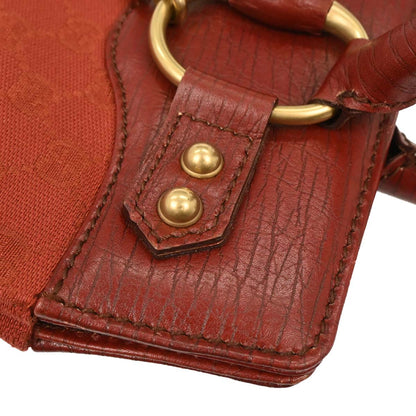 Gucci Red Canvas GG Horsebit Handbag